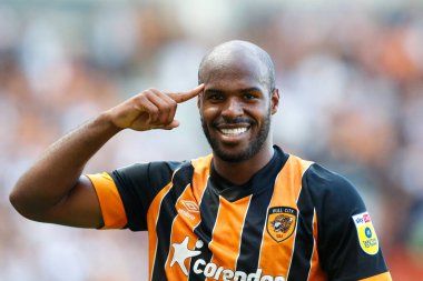 scar Estupin #19 of Hull City Celebrates scoring a goal to make it 2-0 