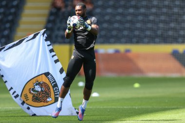 Thimothe Lo-Tutala #32 of Hull City during the pre-game warmup  