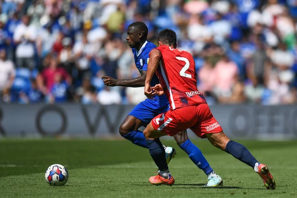 Jamilu Collins Cardiff City Pressure Maxime Colin — 스톡 사진