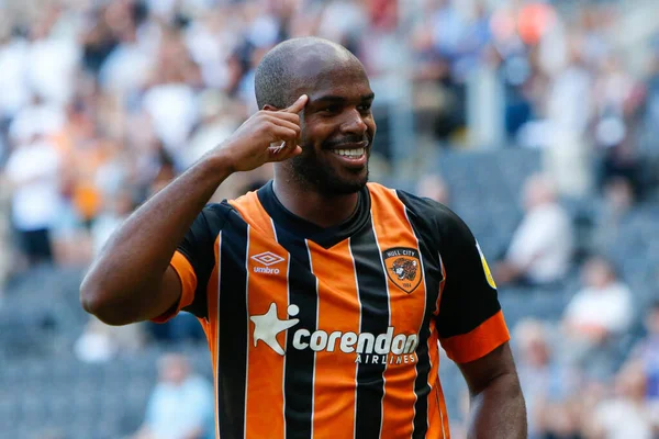 Oscar Estupin Hull City Celebrates Scoring Goal Make —  Fotos de Stock