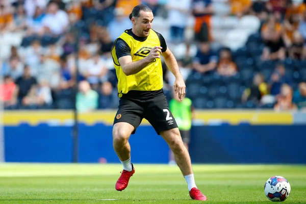 Lewis Coyle #2 of Hull City warms up before the game
