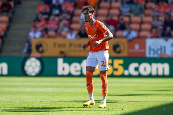 Theo Corbeanu #25 of Blackpool during the game