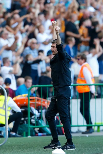 Shota Arveladze Manager Hull City Celebrates His Team Winning Game — Stock Fotó
