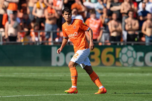 Kenny Dougall #12 of Blackpool in action during the game