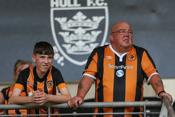 Hull City fans inside the MKM Stadium