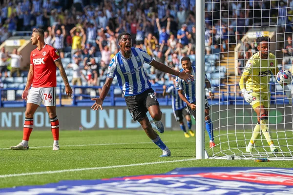 Tyreeq Bakinson Sheffield Wednesday Celebrates His Goal Make — Stock Fotó