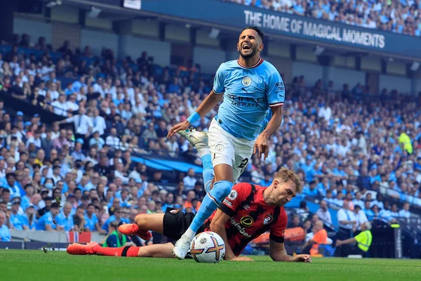 Kyle Walker #2 of Manchester City is fouled by Jack Stacey #17 of Bournemouth