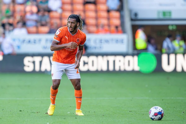 Dominic Thompson #23 of Blackpool during the game