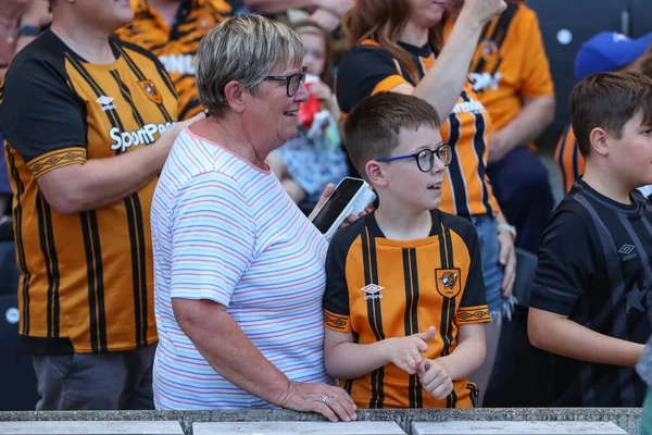 Hull City fans inside the MKM Stadium