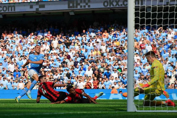 Phil Foden Manchester City Scores Make — Fotografia de Stock