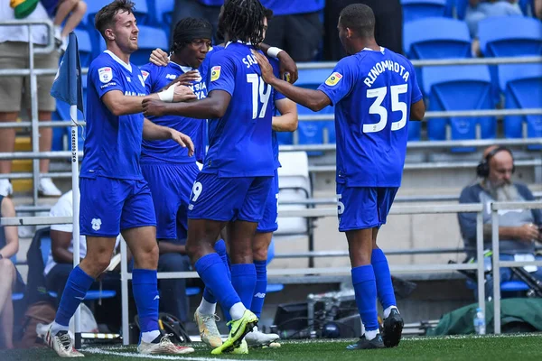 Jaden Philogene Bidace Cardiff City Celebrates His Goal Make — Stockfoto