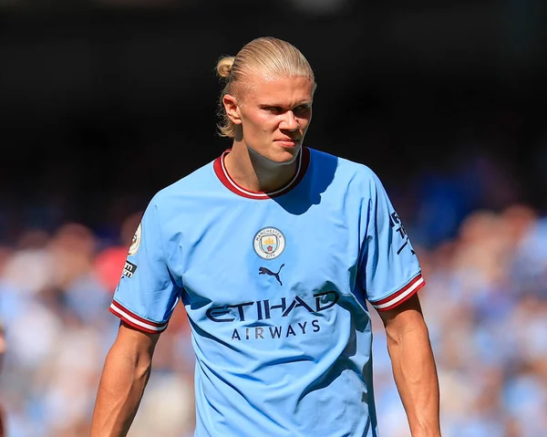 Erling Haaland Manchester City Action Game — ストック写真