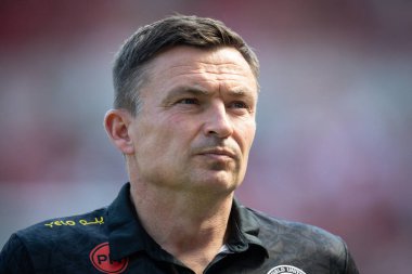 Paul Heckingbottom manager of Sheffield United during the game 