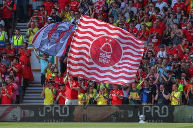 Nottingham Forest fans fly banners before kick off