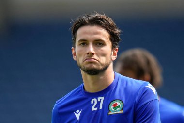 Lewis Travis #27 of Blackburn Rovers warms up before the game