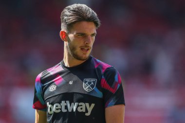 Declan Rice #41 of West Ham United during the warm up
