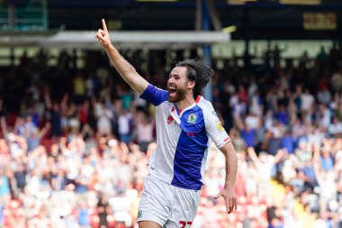 Ben Brereton Daz #22 of Blackburn Rovers celebrates after setting up Sam Gallagher for his sides second goal  
