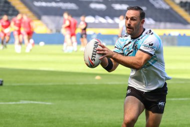 Luke Gale #7 of Hull FC  during pre-game warm up