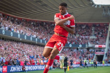 Chuba Akpom #29 of Middlesbrough celebrates his second goal of the game and makes the score 2-2 during the second half 