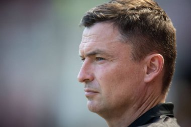 Paul Heckingbottom manager of Sheffield United during the game 