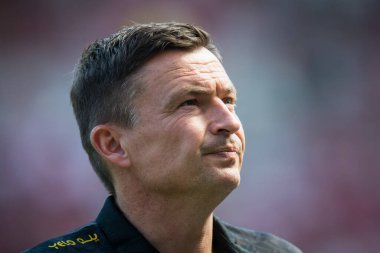 Paul Heckingbottom manager of Sheffield United during the game 