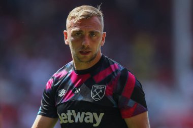 Jarrod Bowen #20 of West Ham United during the warm up