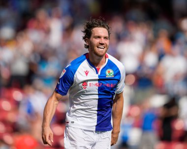 Sam Gallagher #9 of Blackburn Rovers celebrates scoring