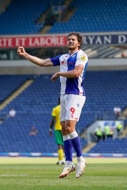 Sam Gallagher #9 of Blackburn Rovers celebrates a goal
