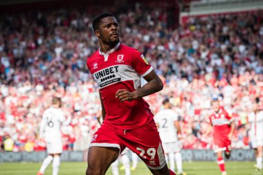 Chuba Akpom #29 of Middlesbrough celebrates his goal and makes the score 2-2 during the second half 
