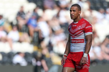 Will Hopoate #3 of St Helens during the game 