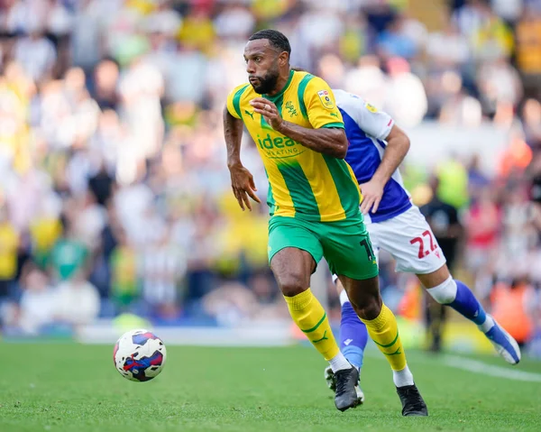 Matt Phillips #10 of West Bromwich Albion breaks past Ben Brereton Daz #22 of Blackburn Rovers    