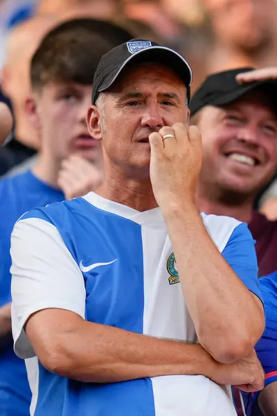 Rovers Fan Bites His Nails Late Game — Stok fotoğraf