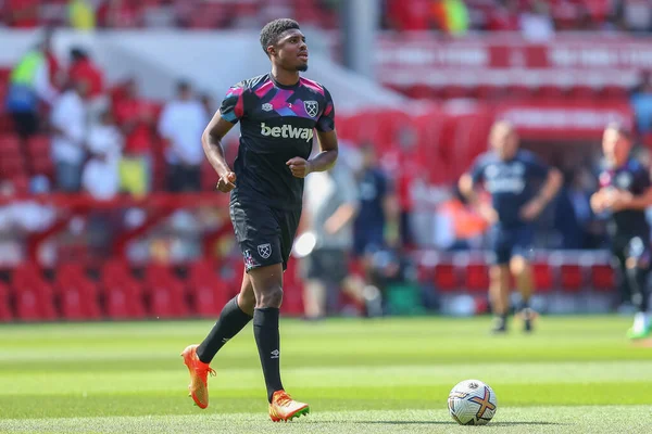 Ben Johnson #2 of West Ham United during the warm up