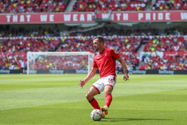 Harry Toffolo #15 of Nottingham Forest controls the ball