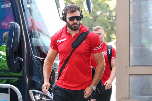 Alex Walmsley Helens Arrives Mkm Stadium —  Fotos de Stock