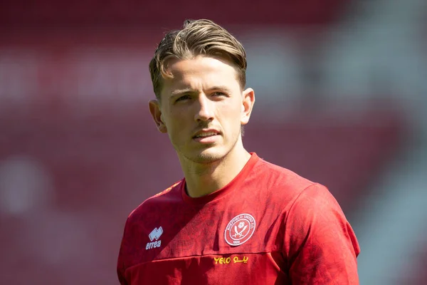 Sander Berge Sheffield United Pre Match Pitch Inspection — Stockfoto