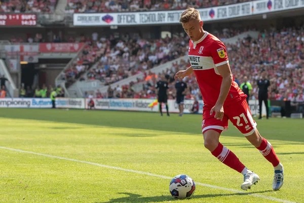 Marcus Forss #21 of Middlesbrough on the ball during the game 