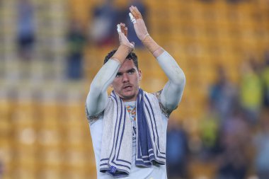 Lee Nicholls #21 of Huddersfield Town applauds the travelling fans after their 2-1 loss