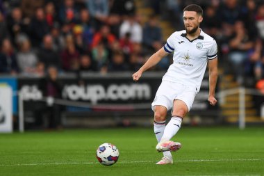 Matt Grimes #8 of Swansea City in action during the game 