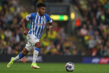 Kaine Kesler-Hayden #16 of Huddersfield Town runs with the ball 