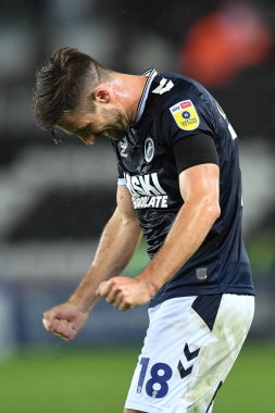 Ryan Leonard #18 of Millwall celebrates at the end of the game following a late equaliser.