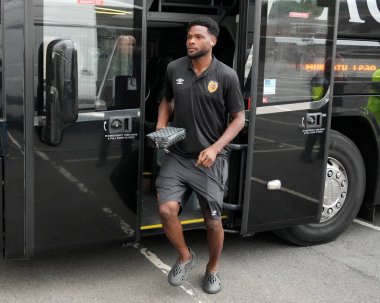Benjamin Tetteh #30 of Hull City arrives at the stadium before the game