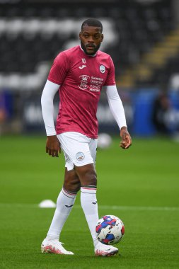 Olivier Ntcham #10 of Swansea City during the pre-game warmup 