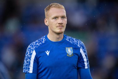 Cameron Dawson #25 of Sheffield Wednesday during the pre match warm up 