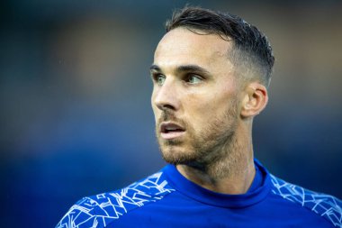 Lee Gregory #9 of Sheffield Wednesday during the pre match warm up 