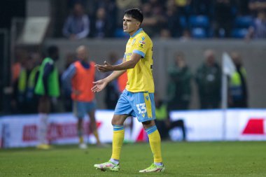 Reece James #33 of Sheffield Wednesday protests his red card as he walks off the pitch during the first half 
