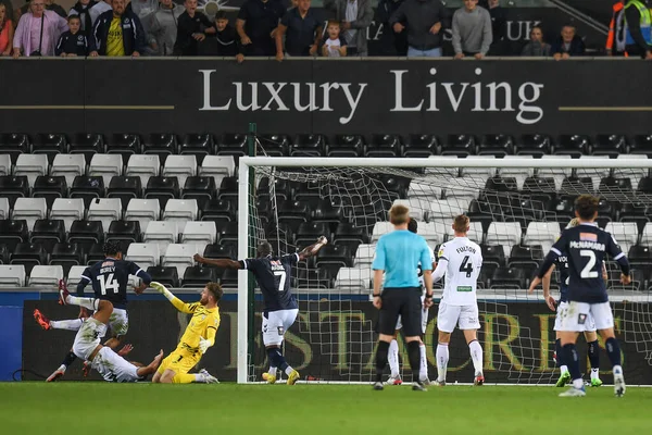 Nathan Wood Swansea City Scores Own Goal Bring Side Level — Zdjęcie stockowe