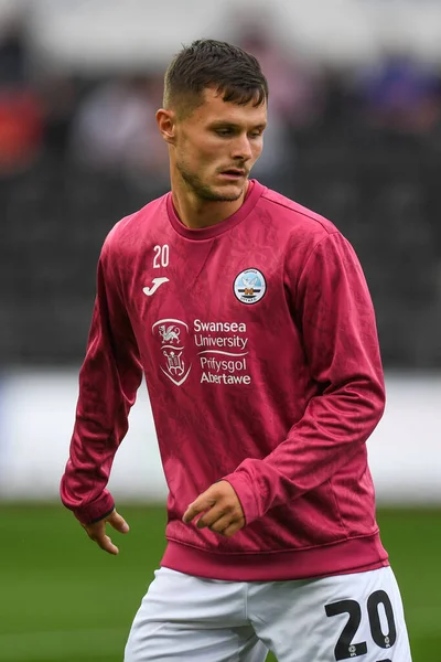 Liam Cullen Swansea City Pre Game Warmup — Stockfoto