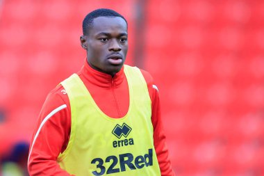 Marc Bola #27 of Middlesbrough during the warm up for the game