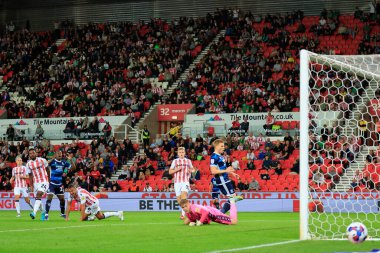 Marc Bola #27 of Middlesbrough shows his frustration as a shot goes just wide of the post